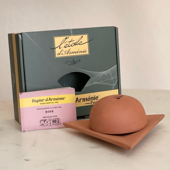 🍂 PAPIER D'ARMENIE Terracotta Burner with Incense - Picture 3 of 3